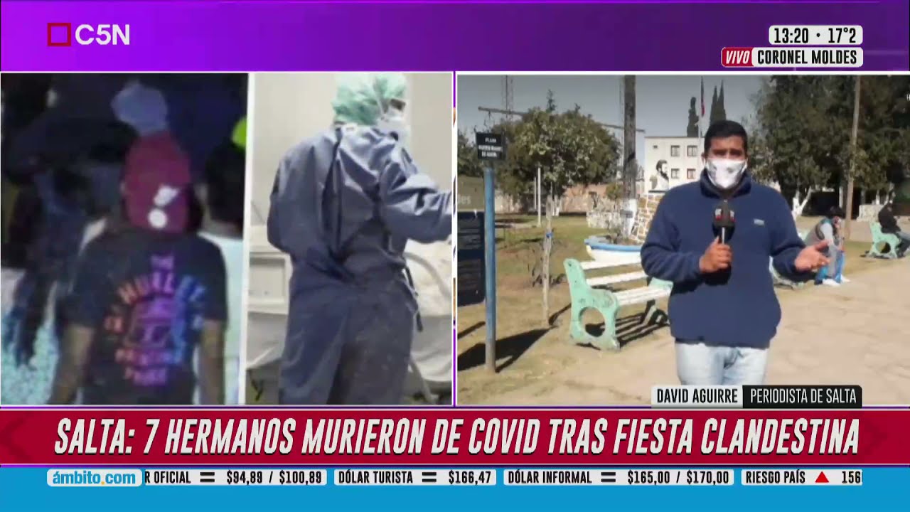 SALTA: 7 HERMANOS MURIERON DE COVID-19 TRAS UNA FIESTA CLANDESTINA