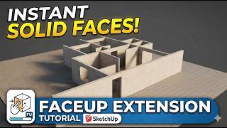 Sketchup: CAD Import + FaceUP Extension. screenshot 5