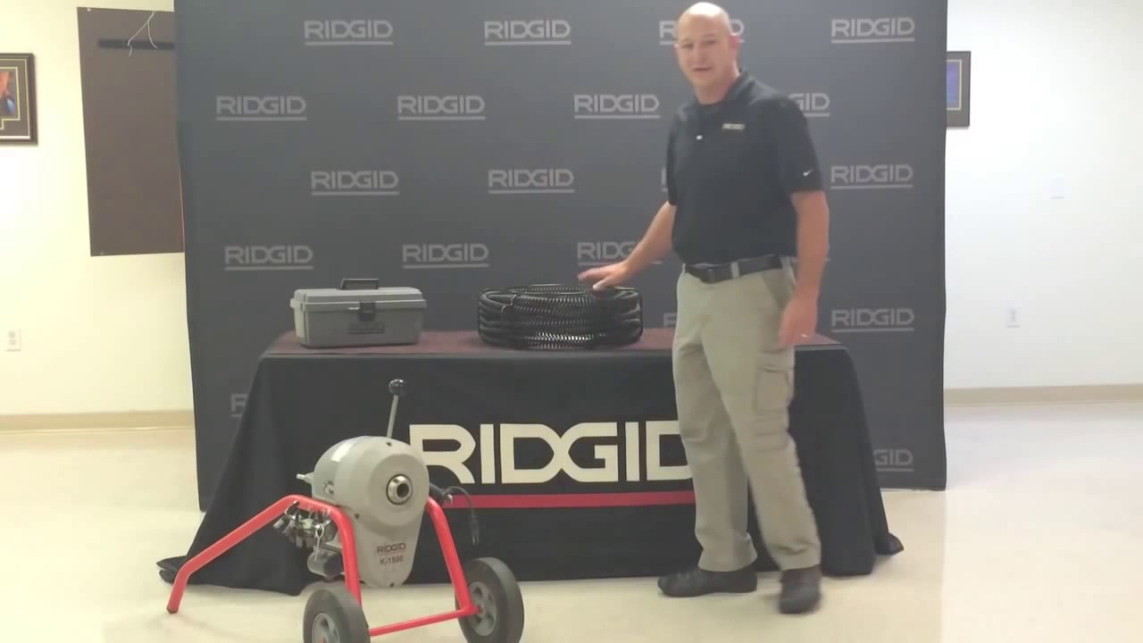 Máy thông cống K-1500 sectional machine của Ridgid - YouTube