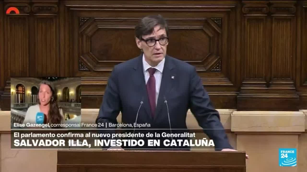 Informe desde Barcelona: Salvador Illa fue investido presidente de Cataluña
