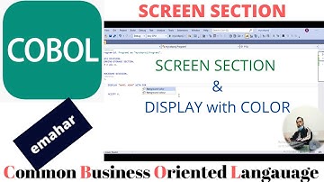 SCREEN SECTION |COBOL