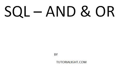 SQL AND OR