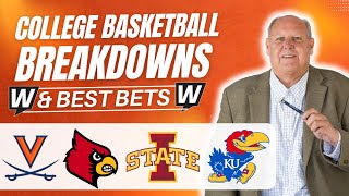 BEST Tuesday College Basketball Bets! | Virginia vs Louisville & Iowa State vs Kansas