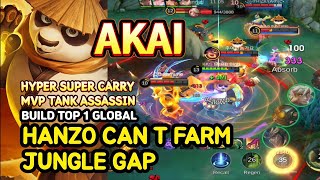 Akai (Mythical Glory): MVP Jungle Gap vs Hanzo | Hyper Tank Carry | BUILD TOP1 GLOBAL | MLBB Ranked