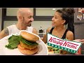 LUTO TAYO! DOUGHNUT BURGER USING KRISPY KREME DOUGNUT! | PINAY-SPANISH COUPLE