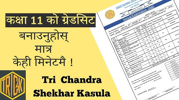 Class 11 Grade Sheet 2080-81