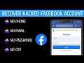 New   recover hacked facebook account without email  phone or password  updated method  2022