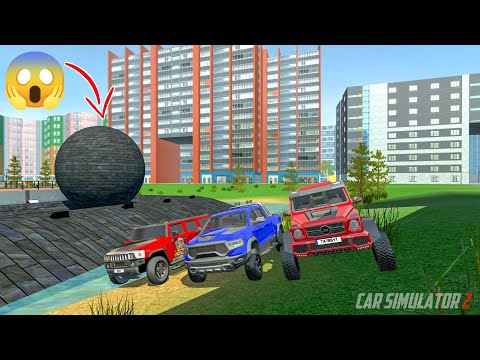 Car Simulator 2 - Offroad Trucks VS Giant Ball😱 Impossible to Move? Car Games Android Gameplay