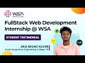 Intern Testimonial | Online Free Internship in Full Stack Web Development| Honest Review From Arul