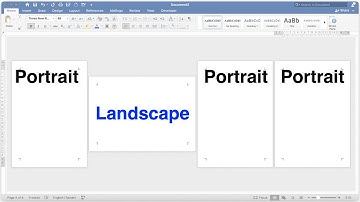 How To Insert Landscape Page In Portrait Document Word
