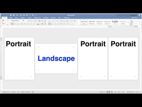 How To Insert Landscape Page In Portrait Document Word