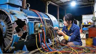 Genius Girl's Challenge: Repairs Water Pump And Goes To Fish Pond To Catch Fish #diy #restoration