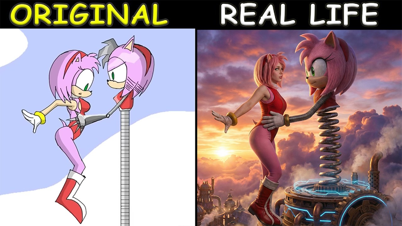 Rusty Rose knocks out AMY in the RING! P9 | Sonic The Hedgehog 3 Animation | Original vs Plush Toys