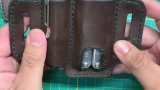 Leather wearing in after a few months - Multitool + Flashlight Belt Loop