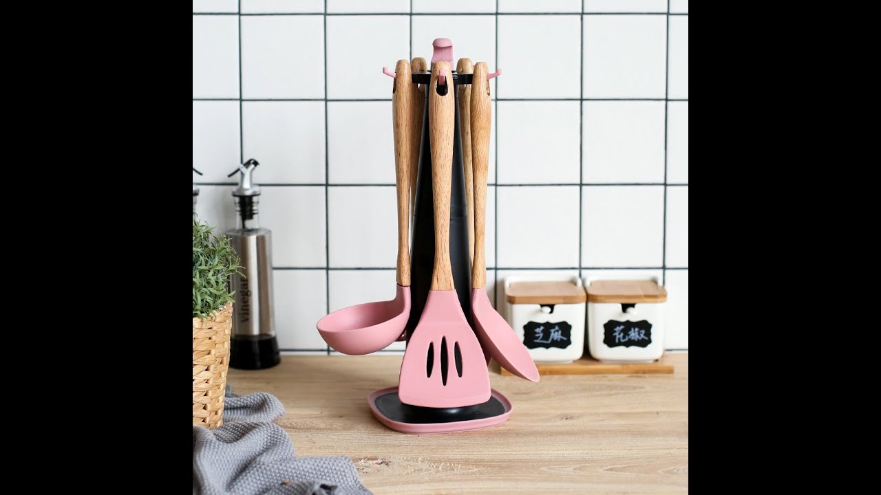 Japanese Style Silicone Spatula Set Non-Stick Pan Shovel Kitchen Cooking Tools