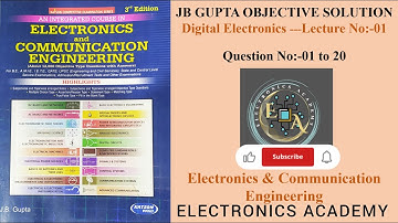 JB Gupta Digital Electronics Solution | RRB JE Digital Electronics
