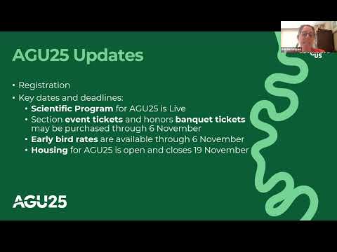AGU October 2025 Section Leader Support Call