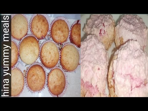 2 yummy  baking recipes vanilla cup cake and coconut macaroons recipe  by hina yummy meals.
