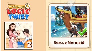 Brain Puzzle 2: Logic Twist Level 41 | rescue mermaid Gameplay screenshot 4
