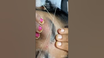 Eyebrow threading tutorial/ eyebrow threading for beginners #shorts #eyebrows #threading #viral