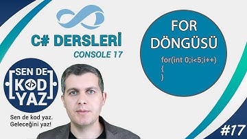 c# dersleri, for döngüsü, Visual Studio C# Dersleri