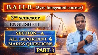 B.A.LL.b|ENGLISH|2nd Semester|Part-3|SECTION-A|#lawdegree #ballb #llb_entrance_exam #gurujiclasses Profile
