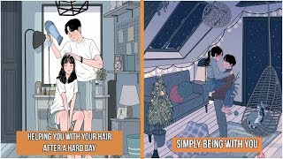 Korean Artist Illustrates The Daily Life Of A Loving Couple In An Intimate Way