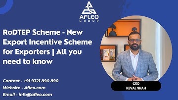 RoDTEP Scheme - New Export Incentive Scheme for Exporters | All you need to know