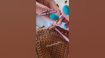 How to add small beads to crochet #crochet #gantsilyo