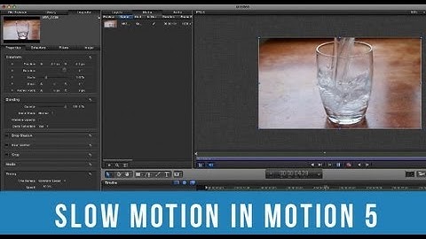 How to do Slow Motion in Motion 5