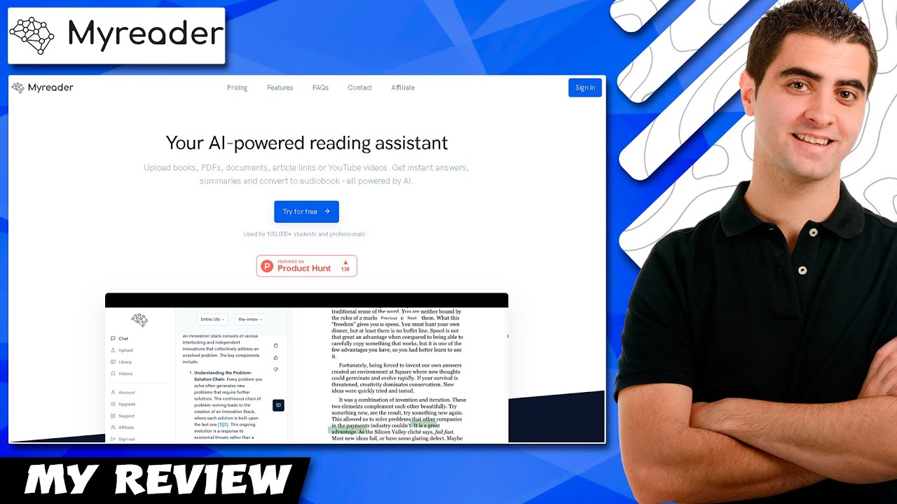 Myreader Ai My Review - Free AI Reading Assistant 2025 | Benefits And Drawbacks (Demo)