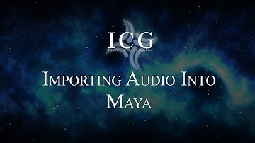 Import Audio into Maya Tutorial