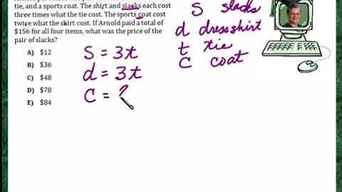 Praxis Application ALG001  Arnold buys an outfit