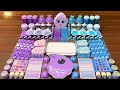 Satisfying Slime Mixing: Purple vs Blue Glossy ASMR Sounds