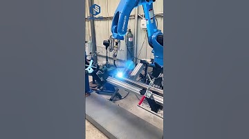 [SteviS Laser] Industrial 6-axis welding robot with positioner, for steel tee pipe fitting producing