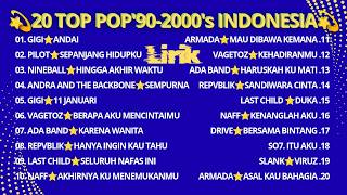 Download lagu 20 TOP PLAYLIST POP '90-2000AN INDONESIA ⭐LIRIK⭐ANDAI-GIGI😂