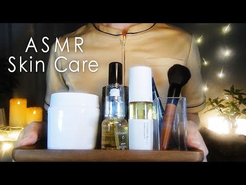 【ASMR ロールプレイ】眠くなる夜のスキンケア　優しいささやき声　日本語ASMR