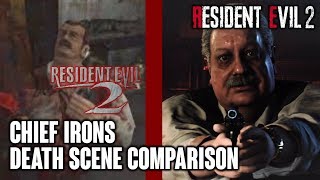 Resident Evil 2 - Chief Irons Death Scene Comparison Original Vs. Remake