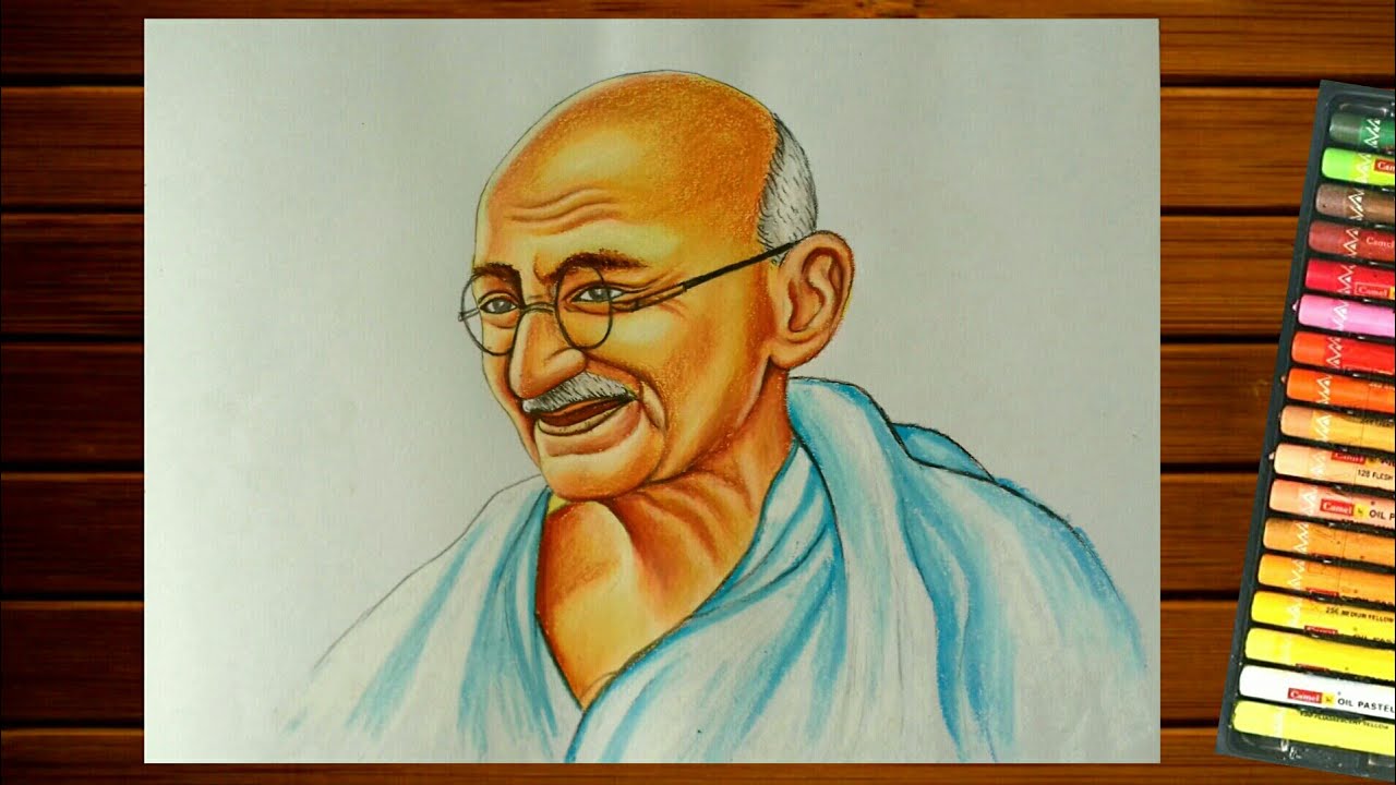 GANDHI JAYANTI DRAWINGHOW TO DRAW MAHATMA GANDHI EASY STEP BY STEP   YouTube