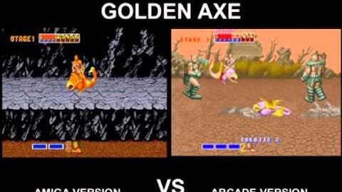 GOLDEN AXE Amiga VS Arcade version