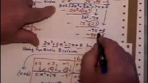 Synthetic Division part one.