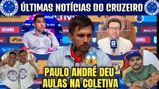 PAULO ANDRÉ DEU AULAS NA COLETIVA ! JORNALISTAS NÃO POUPA NAS CRITICAS E DIRETOR PEDE DESCULPAS.