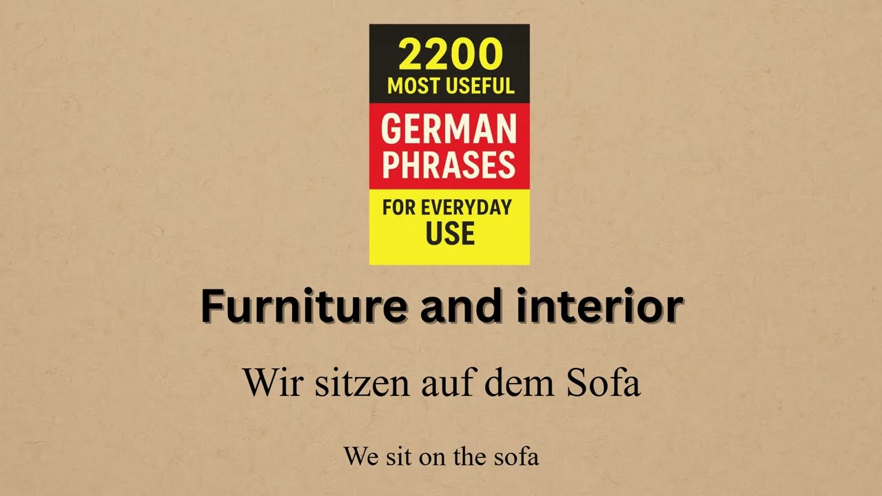 Everyday German phrases - Furniture and interior