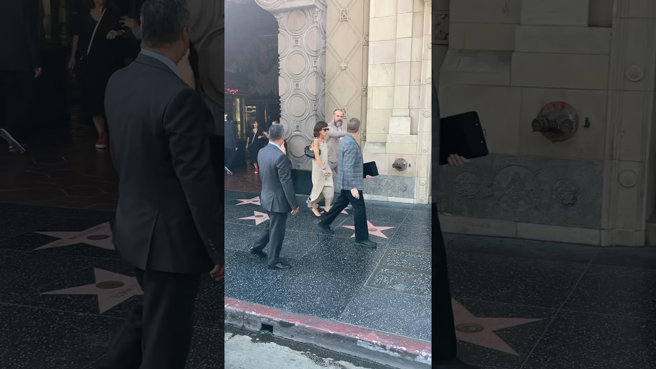 David Harbour arrives at Kevin Feige Hollywood Walk of Fame ceremony
