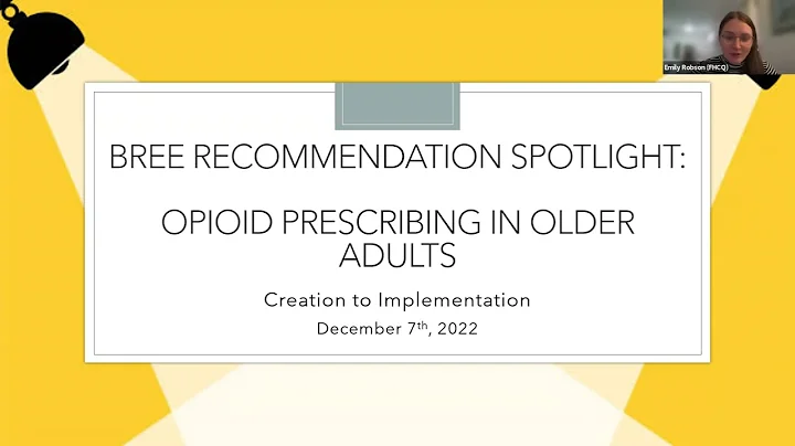 Spotlight on Recommendations: Opioid Prescribing in Older Adults