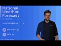National Weather Forecast: Showers for the NSW coast and inland WA. Warm, sunny elsewhere.