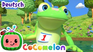 Fuenf Kleine Froesche | CoComelon Deutsch | Cartoons und Kinderlieder