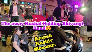 Kushal Tandon Hand Holding with Care Moments With Shivangi Joshi After Screening They Going same car