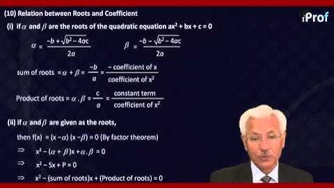 Concepts of Quadratic Equations | IIT JEE Maths Video Lecture