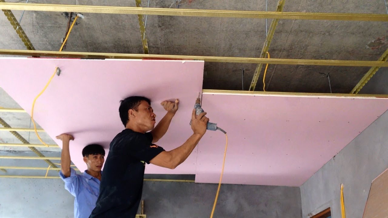 Installation Plaster Ceiling Bedroom House Construction Decorate